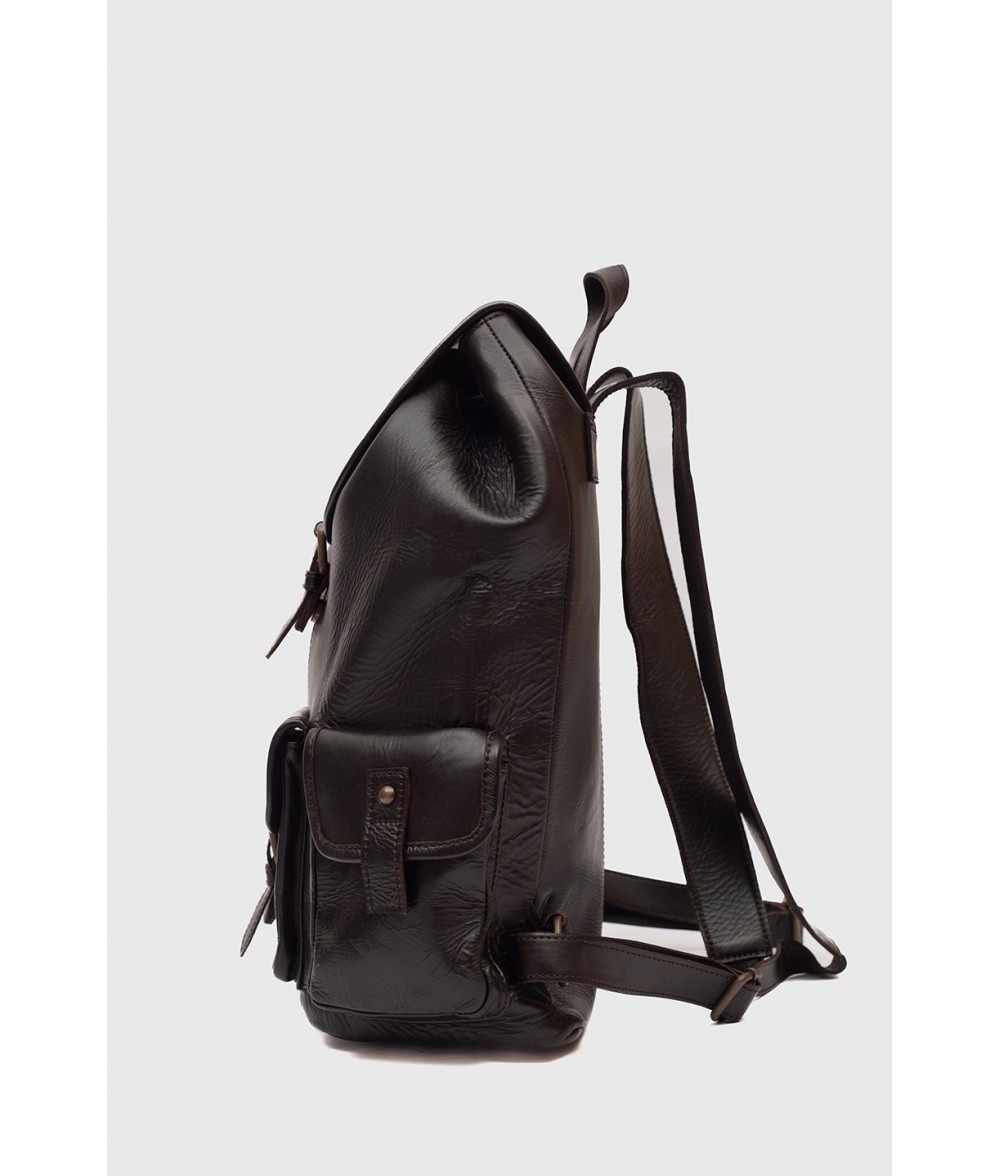 Piper Dark Brown Leather Backpack Alaskan Leather Company